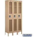 12" Wide Single Tier See-Through Metal Locker - 3 Wide - 6 Feet High - 12" Deep by Salsbury - Image 6