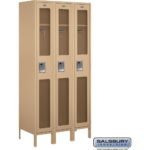 12" Wide Single Tier See-Through Metal Locker - 3 Wide - 6 Feet High - 18" Deep by Salsbury - Image 5