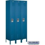 12" Wide Single Tier Standard Metal Locker - 3 Wide - 6 Feet High - 15" Deep by Salsbury - Image 2