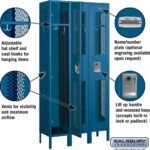 12" Wide Single Tier Vented Metal Locker - 3 Wide - 6 Feet High - 12" Deep by Salsbury - Image 7