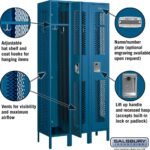 12" Wide Single Tier Vented Metal Locker - 3 Wide - 6 Feet High - 15" Deep by Salsbury - Image 7