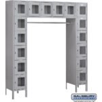 12" Wide Six Tier Box Style Bridge See-Through Metal Locker - 16 Box - 18" Deep by Salsbury - Image 3