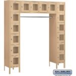 12" Wide Six Tier Box Style Bridge See-Through Metal Locker - 16 Box - 18" Deep by Salsbury - Image 6