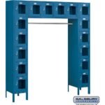 12" Wide Six Tier Box Style Bridge See-Through Metal Locker - 16 Box - 18" Deep by Salsbury