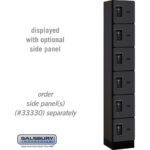 12" Wide Six Tier Box Style Designer Wood Locker - 1 Wide - 6 Feet High - 15" Deep by Salsbury - Image 3