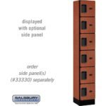 12" Wide Six Tier Box Style Designer Wood Locker - 1 Wide - 6 Feet High - 15" Deep by Salsbury - Image 11