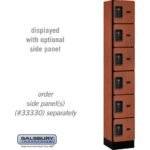 12" Wide Six Tier Box Style Designer Wood Locker - 1 Wide - 6 Feet High - 15" Deep by Salsbury - Image 13