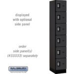 12" Wide Six Tier Box Style Designer Wood Locker - 1 Wide - 6 Feet High - 18" Deep by Salsbury - Image 5