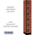 12" Wide Six Tier Box Style Designer Wood Locker - 1 Wide - 6 Feet High - 18" Deep by Salsbury - Image 15
