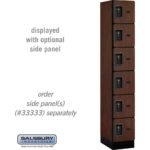 12" Wide Six Tier Box Style Designer Wood Locker - 1 Wide - 6 Feet High - 18" Deep by Salsbury - Image 22