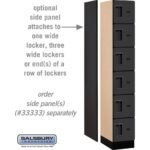 12" Wide Six Tier Box Style Designer Wood Locker - 1 Wide - 6 Feet High - 18" Deep by Salsbury - Image 30
