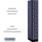 12" Wide Six Tier Box Style Designer Wood Locker - 1 Wide - 6 Feet High - 21" Deep by Salsbury - Image 9