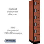 12" Wide Six Tier Box Style Designer Wood Locker - 1 Wide - 6 Feet High - 21" Deep by Salsbury - Image 14