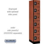 12" Wide Six Tier Box Style Designer Wood Locker - 1 Wide - 6 Feet High - 21" Deep by Salsbury - Image 15