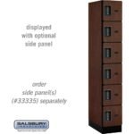 12" Wide Six Tier Box Style Designer Wood Locker - 1 Wide - 6 Feet High - 21" Deep by Salsbury - Image 22