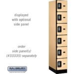 12" Wide Six Tier Box Style Designer Wood Locker - 1 Wide - 6 Feet High - 21" Deep by Salsbury - Image 30