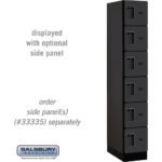 12" Wide Six Tier Box Style Designer Wood Locker - 1 Wide - 6 Feet High - 21" Deep by Salsbury