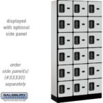 12" Wide Six Tier Box Style Designer Wood Locker - 3 Wide - 6 Feet High - 15" Deep by Salsbury - Image 17