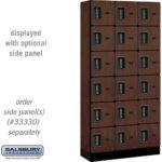 12" Wide Six Tier Box Style Designer Wood Locker - 3 Wide - 6 Feet High - 15" Deep by Salsbury - Image 22