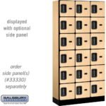 12" Wide Six Tier Box Style Designer Wood Locker - 3 Wide - 6 Feet High - 15" Deep by Salsbury - Image 27