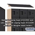 12" Wide Six Tier Box Style Designer Wood Locker - 3 Wide - 6 Feet High - 15" Deep by Salsbury - Image 35