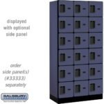 12" Wide Six Tier Box Style Designer Wood Locker - 3 Wide - 6 Feet High - 18" Deep by Salsbury - Image 6