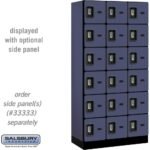 12" Wide Six Tier Box Style Designer Wood Locker - 3 Wide - 6 Feet High - 18" Deep by Salsbury - Image 10