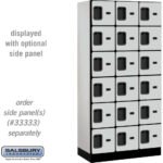 12" Wide Six Tier Box Style Designer Wood Locker - 3 Wide - 6 Feet High - 18" Deep by Salsbury - Image 16