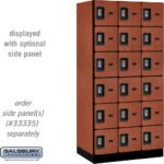 12" Wide Six Tier Box Style Designer Wood Locker - 3 Wide - 6 Feet High - 21" Deep by Salsbury - Image 15