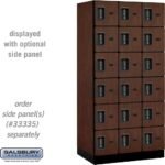 12" Wide Six Tier Box Style Designer Wood Locker - 3 Wide - 6 Feet High - 21" Deep by Salsbury - Image 22