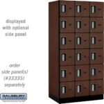 12" Wide Six Tier Box Style Designer Wood Locker - 3 Wide - 6 Feet High - 21" Deep by Salsbury - Image 24