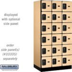 12" Wide Six Tier Box Style Designer Wood Locker - 3 Wide - 6 Feet High - 21" Deep by Salsbury - Image 28
