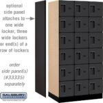 12" Wide Six Tier Box Style Designer Wood Locker - 3 Wide - 6 Feet High - 21" Deep by Salsbury - Image 31