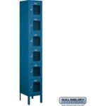 12" Wide Six Tier Box Style See-Through Metal Locker - 1 Wide - 6 Feet High - 12" Deep by Salsbury - Image 2
