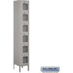 12" Wide Six Tier Box Style See-Through Metal Locker - 1 Wide - 6 Feet High - 12" Deep by Salsbury - Image 4