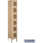 12" Wide Six Tier Box Style See-Through Metal Locker - 1 Wide - 6 Feet High - 12" Deep by Salsbury - Image 6