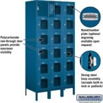 12" Wide Six Tier Box Style See-Through Metal Locker - 3 Wide - 6 Feet High - 18" Deep by Salsbury - Image 7