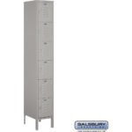 12" Wide Six Tier Box Style Standard Metal Locker - 1 Wide - 6 Feet High - 15" Deep by Salsbury - Image 3