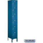 12" Wide Six Tier Box Style Standard Metal Locker - 1 Wide - 6 Feet High - 15" Deep by Salsbury