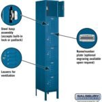 12" Wide Six Tier Box Style Standard Metal Locker - 1 Wide - 6 Feet High - 15" Deep by Salsbury - Image 7