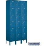 12" Wide Six Tier Box Style Standard Metal Locker - 3 Wide - 6 Feet High - 12" Deep by Salsbury - Image 2