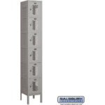 12" Wide Six Tier Box Style Vented Metal Locker - 1 Wide - 6 Feet High - 12" Deep by Salsbury - Image 4