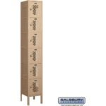 12" Wide Six Tier Box Style Vented Metal Locker - 1 Wide - 6 Feet High - 12" Deep by Salsbury - Image 6
