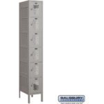12" Wide Six Tier Box Style Vented Metal Locker - 1 Wide - 6 Feet High - 18" Deep by Salsbury - Image 3