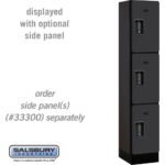 12" Wide Triple Tier Designer Wood Locker - 1 Wide - 5 Feet High - 15" Deep by Salsbury - Image 2