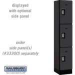 12" Wide Triple Tier Designer Wood Locker - 1 Wide - 5 Feet High - 15" Deep by Salsbury - Image 5