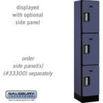 12" Wide Triple Tier Designer Wood Locker - 1 Wide - 5 Feet High - 15" Deep by Salsbury - Image 9