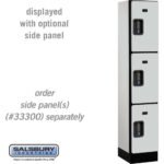 12" Wide Triple Tier Designer Wood Locker - 1 Wide - 5 Feet High - 15" Deep by Salsbury - Image 17