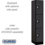12" Wide Triple Tier Designer Wood Locker - 1 Wide - 5 Feet High - 18" Deep by Salsbury - Image 5