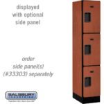 12" Wide Triple Tier Designer Wood Locker - 1 Wide - 5 Feet High - 18" Deep by Salsbury - Image 11